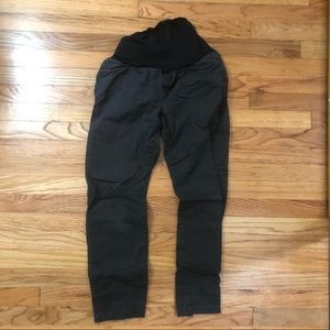 Maternity Black Cropped Khakis